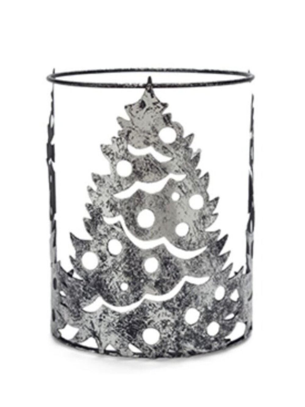 SCENTSY "O Christmas Tree" Wax Warmer Wrap Only Silver Metal